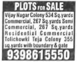 PLOTS FOR SALE