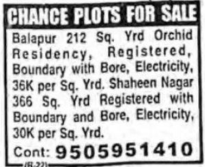 PLOTS FOR SALE