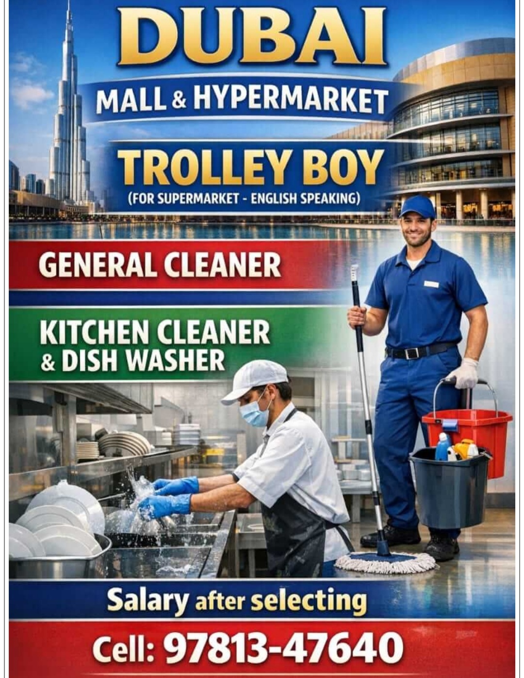 RECRUITMENT AT DUBAI MALL AND HYPERMARKET