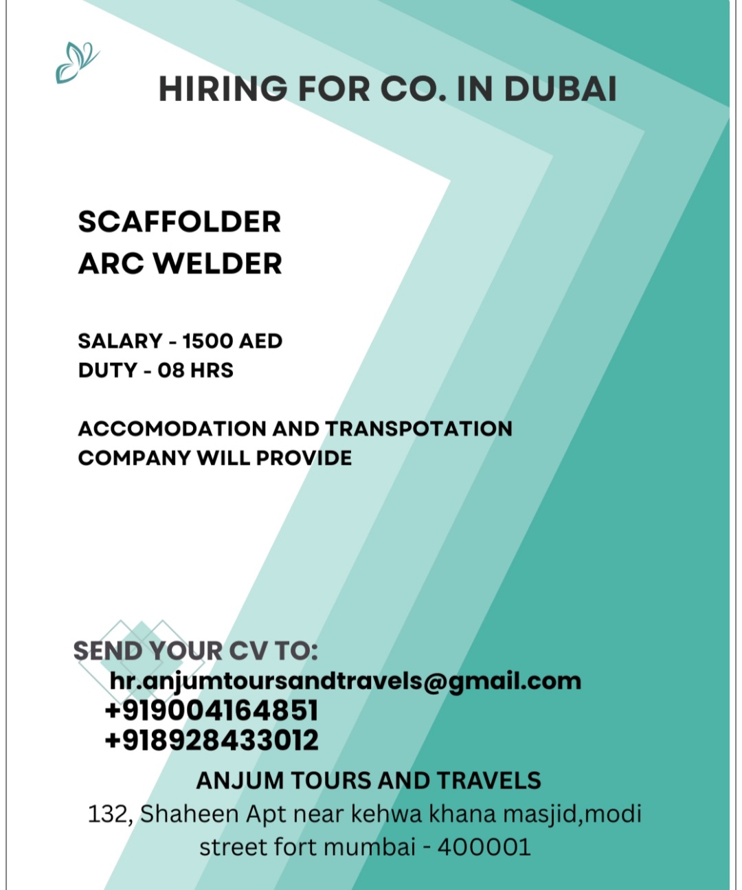 RECRUITMENT FOR DUBAI