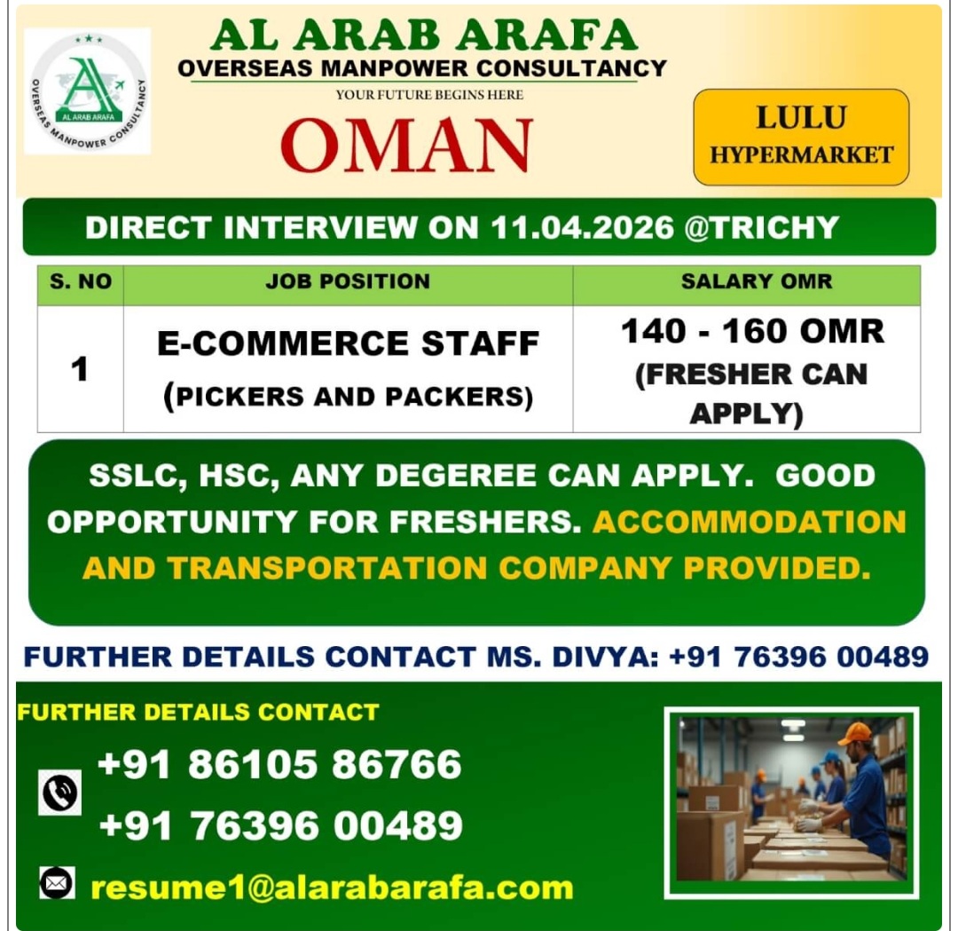 RECRUITMENT FOR E COMMERCE STAFF