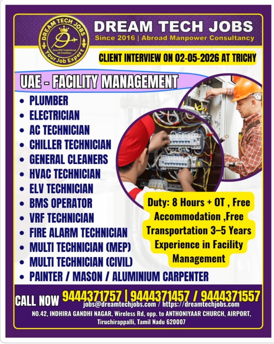 RECRUITMENT FOR FACILITY MANAGEMENT FOR UAE