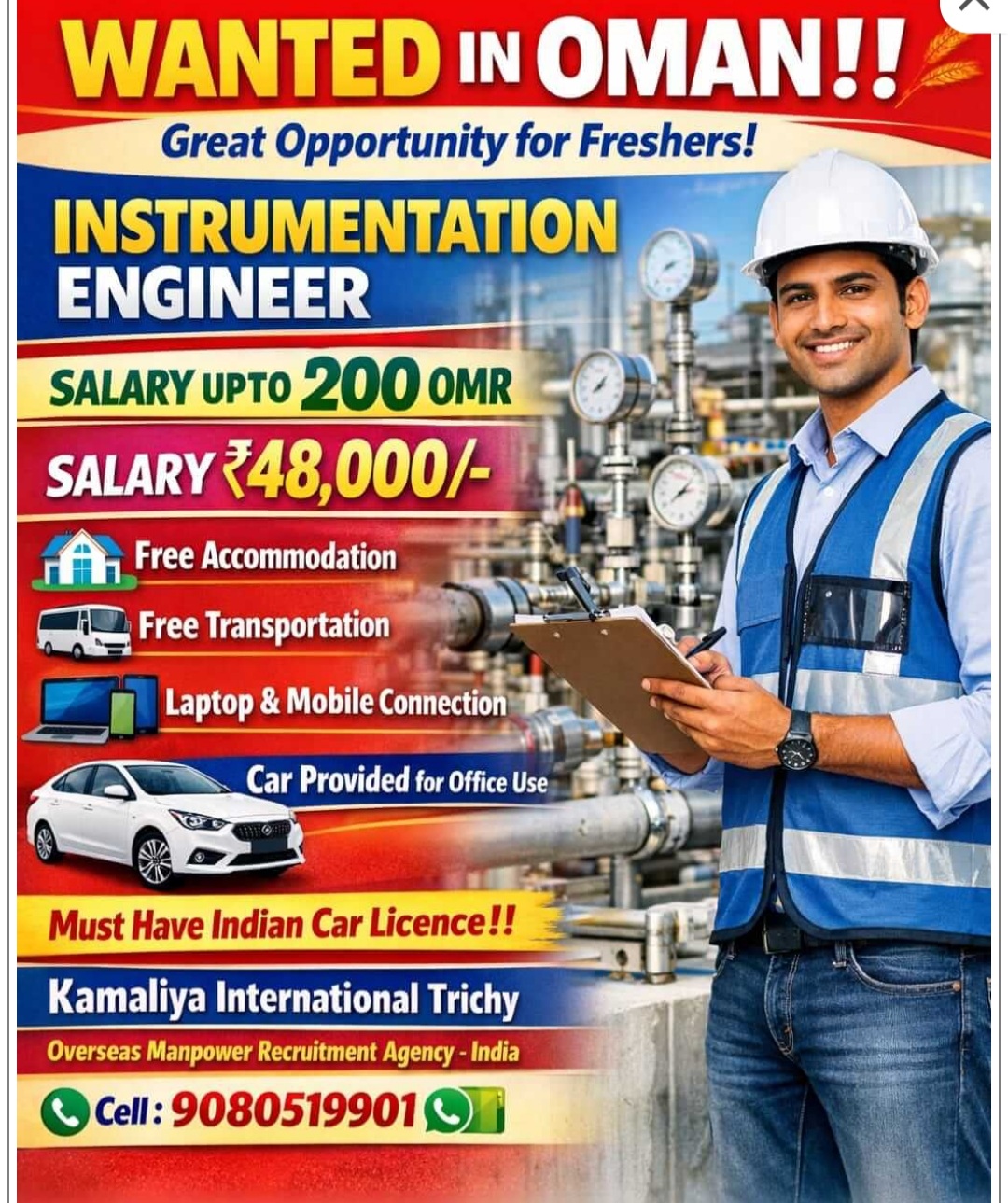RECRUITMENT FOR FRESHERS IN OMAN