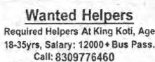 Recruitment for Helpers