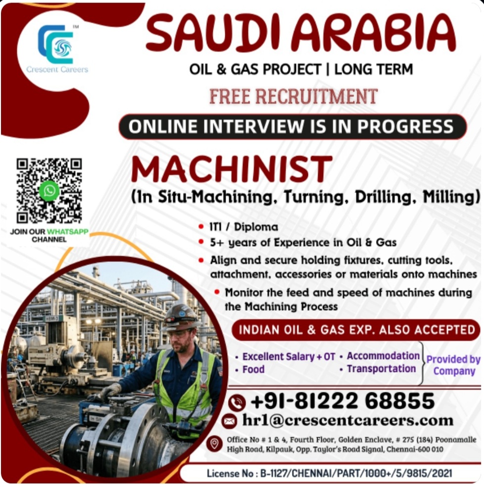 RECRUITMENT FOR LONG TERM OIL AND GAS PROJECT