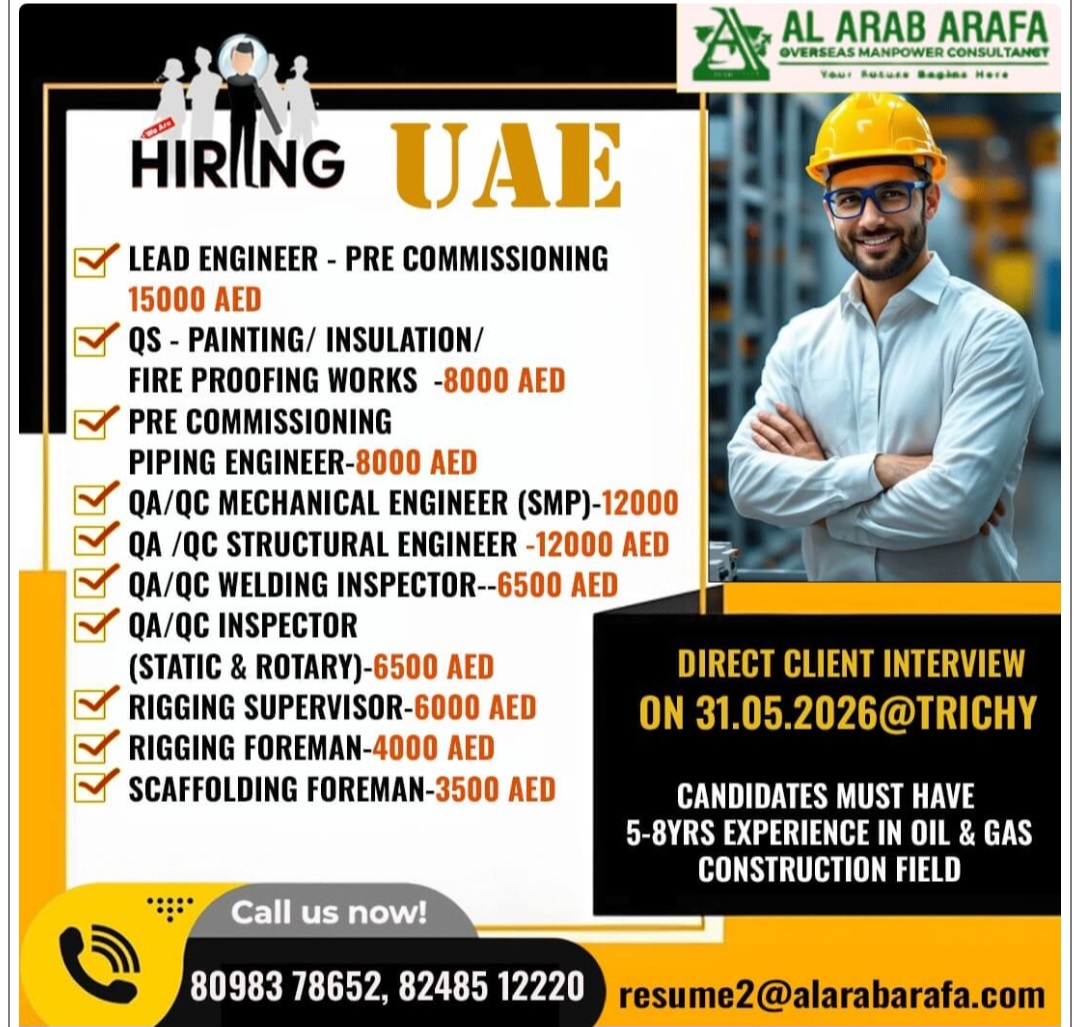 RECRUITMENT FOR UAE