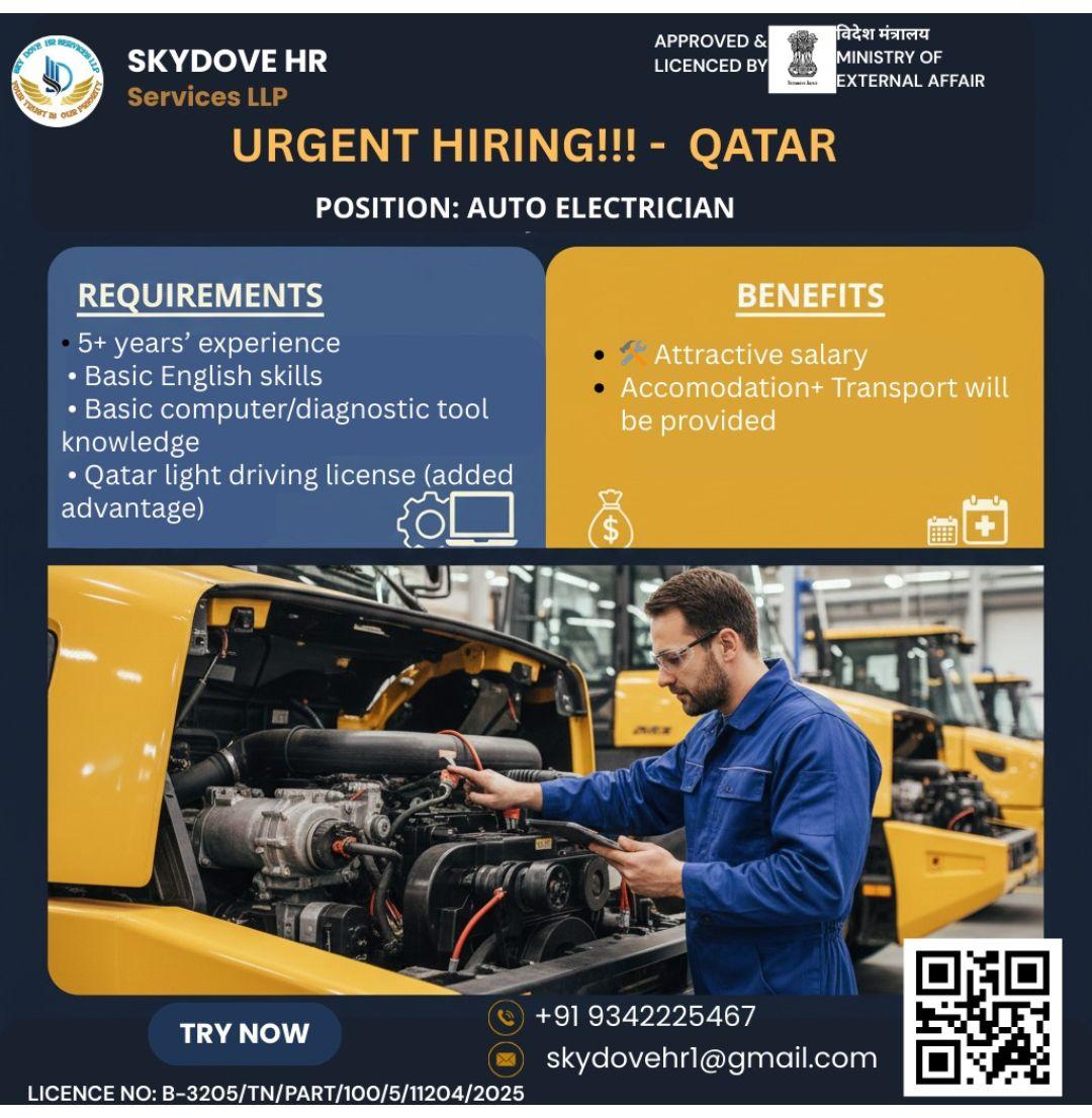 REQUIRED AUTO ELECTRICIAN
