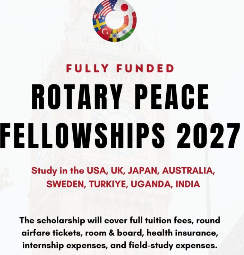 Rotary Peace Scholarships 2027–28 | Fully Funded
