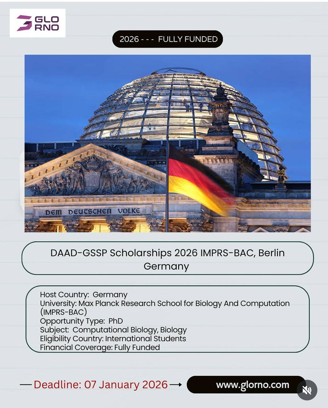 SCHOLORSHIPS 2026 IMPRS -BAC BERLIN
