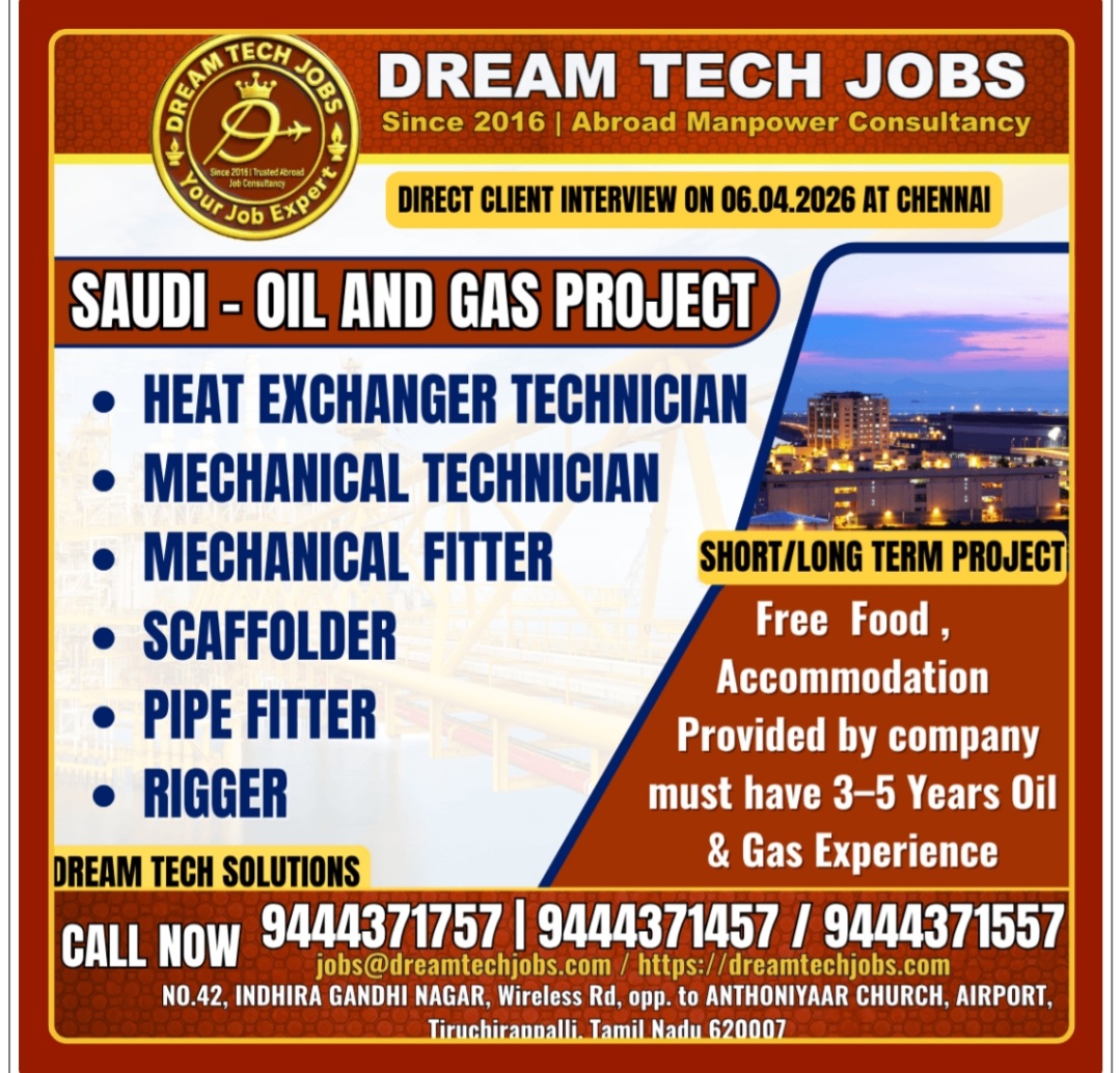 SHORT AND LONG TERM PROJECT IS RECRUITING AT SAUDI ARABIA