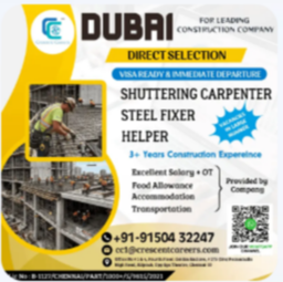 SHUTTERING CARPENTER / STEEL FIXER / HELPER