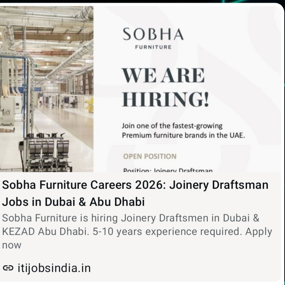 SOBHA FURNITURE CAREERS 2026