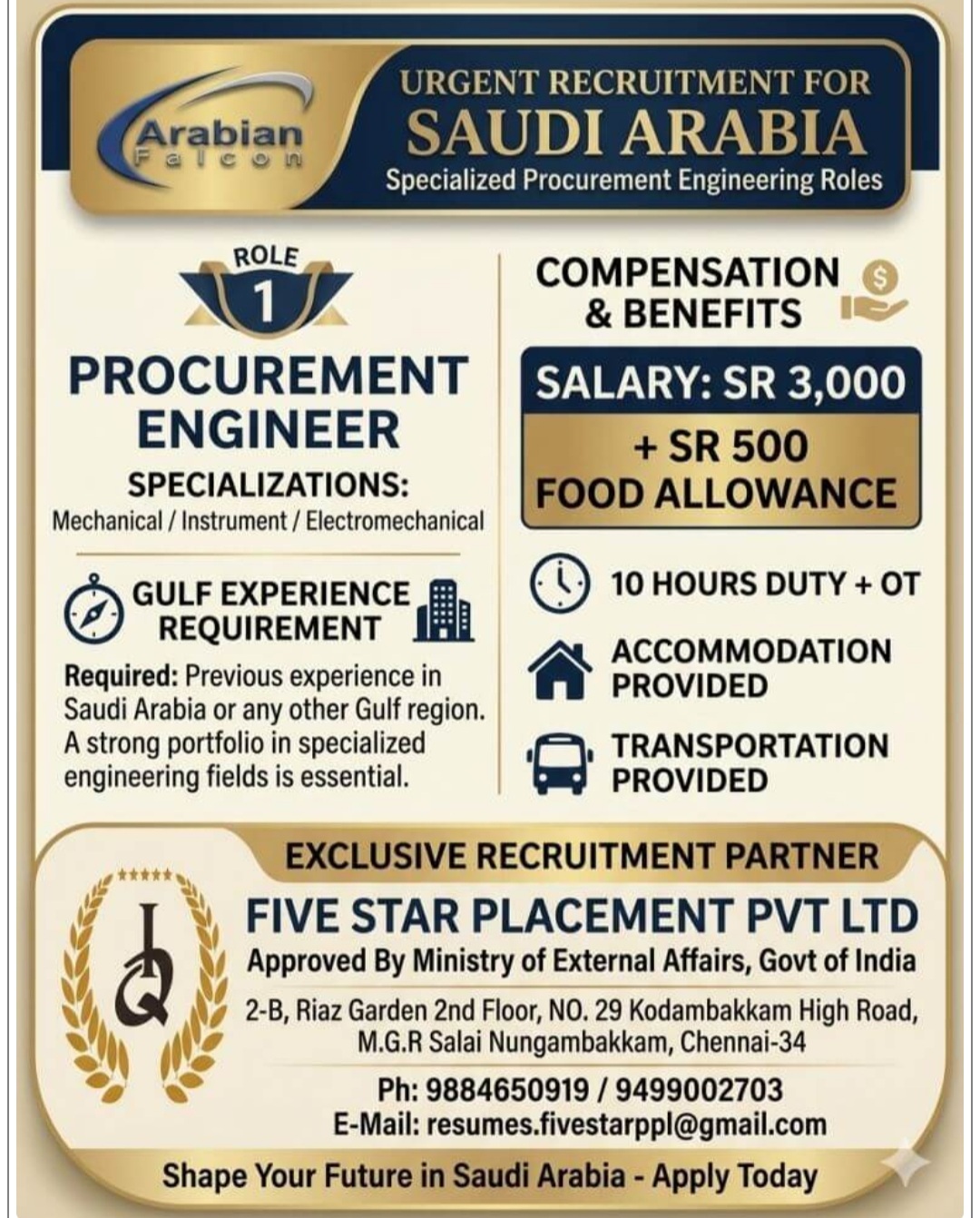 SPECIALIZED PROCUREMENT ENGINEERING ROLES IN SAUDI ARABIA