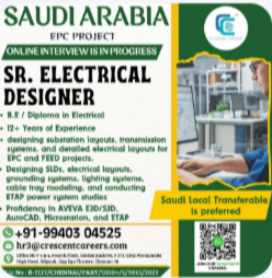 SR. ELECTRICAL DESIGNER