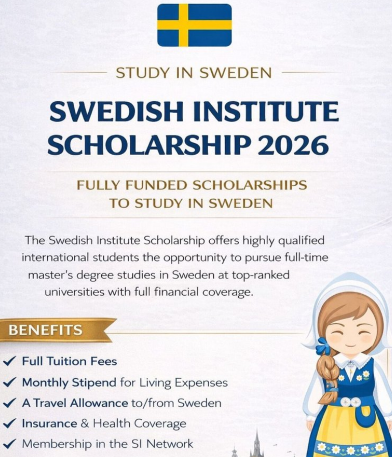 Swedish Institute Scholarships 2026 | Fully Funded | Study in Sweden