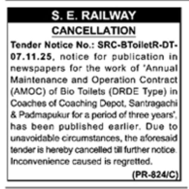 TENDER NOTICE