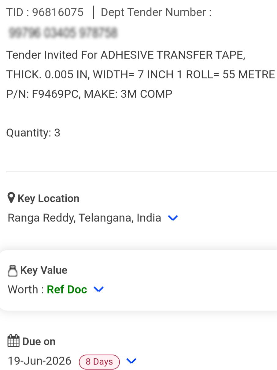 TENDER