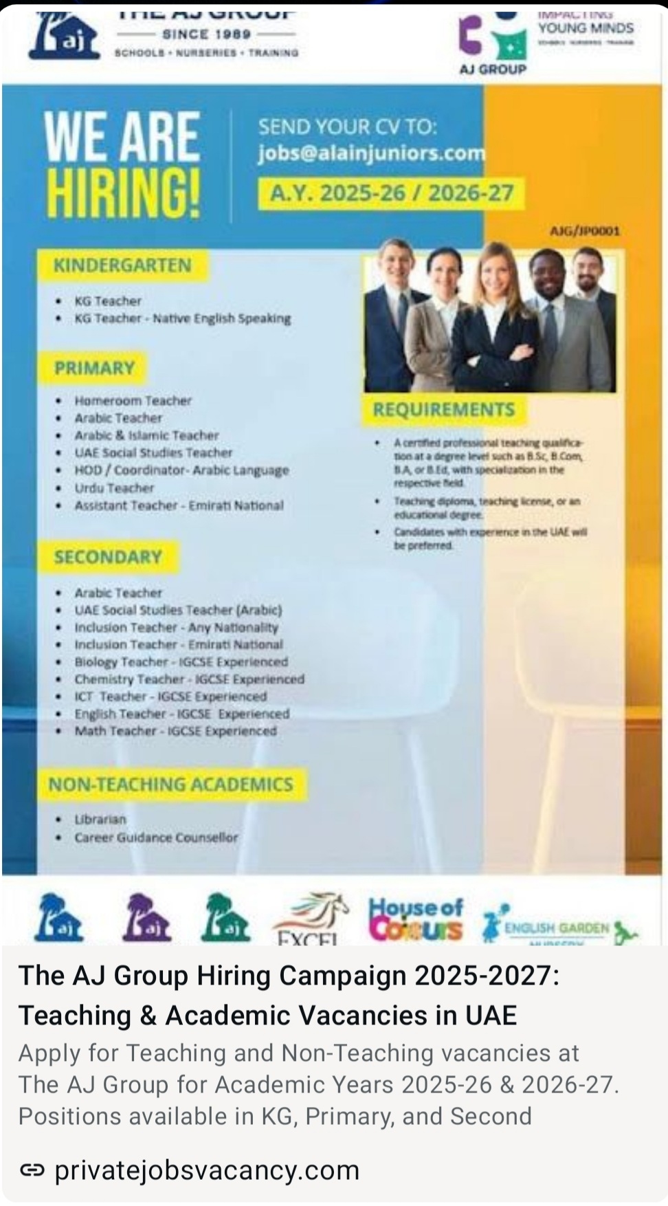 THE AG GROUP IS HIRING FOR 2026