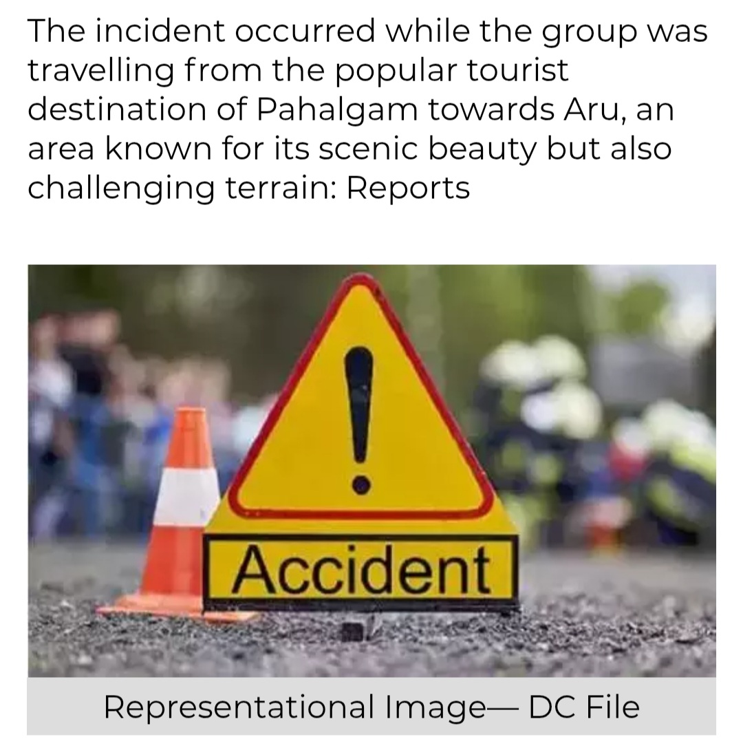 Tragic Road Accident Claims Lives Of Tourist Couple From Gujarat Near Pahalgam