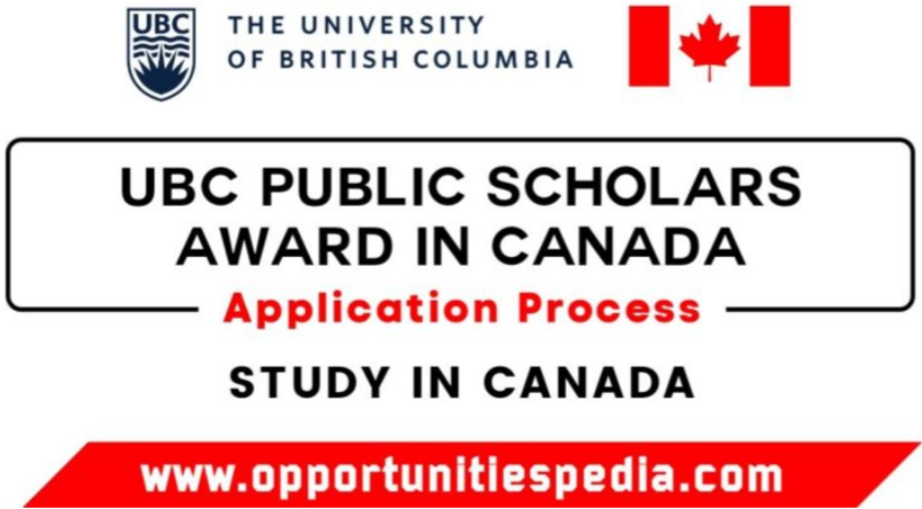 UBC Public Scholars Award in Canada 2026-27