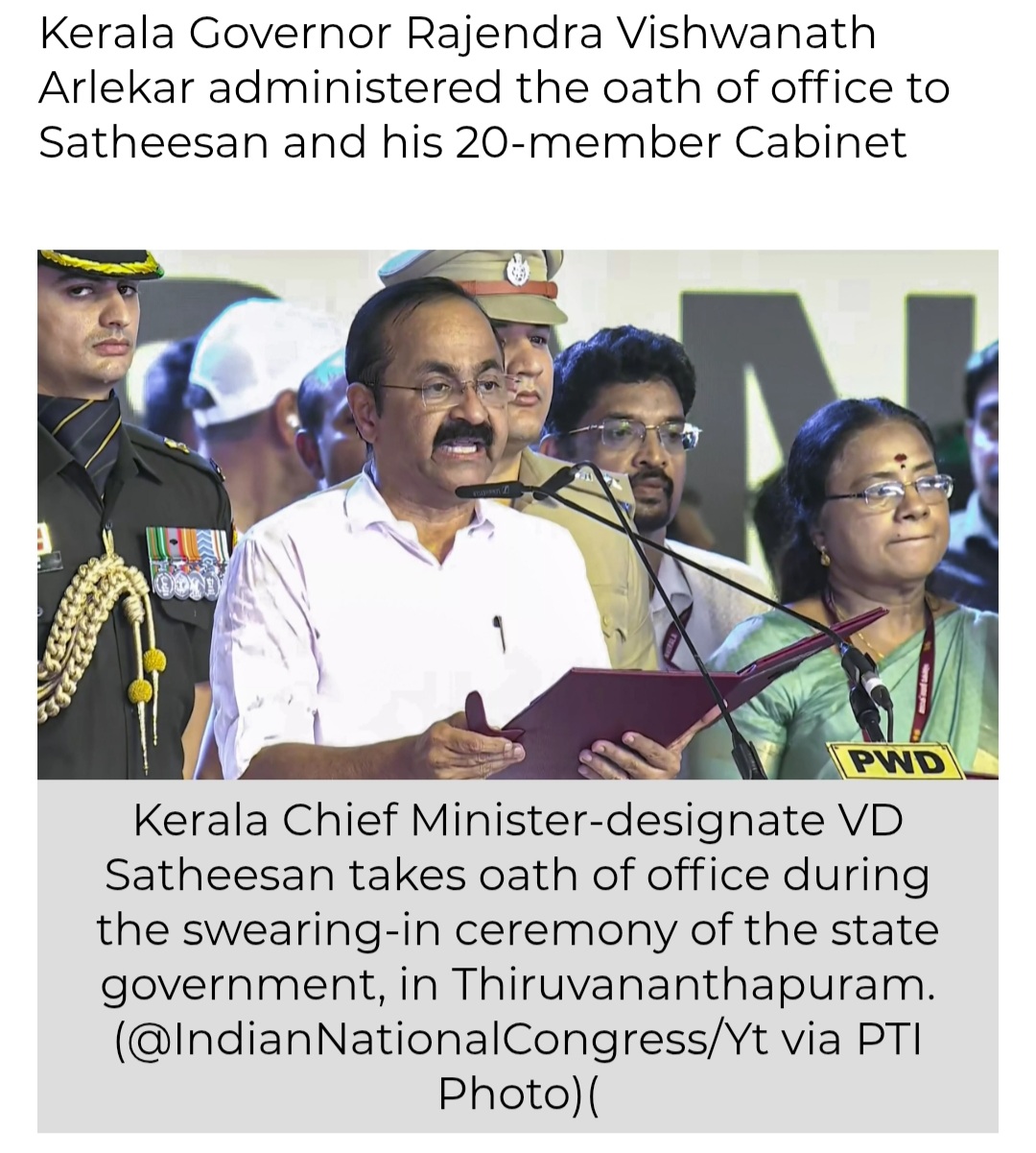 UDF Government Led By V D Satheesan Takes Charge In Kerala