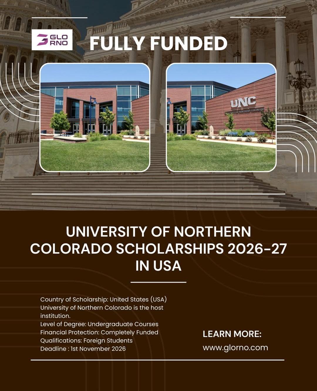 UNIVERSITY OF NORTHERN COLORADO SCHOLARSHIPS 2026—27 IN USA