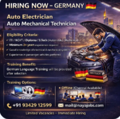 URGENT HIRING – AUTO ELECTRICIAN GERMANY