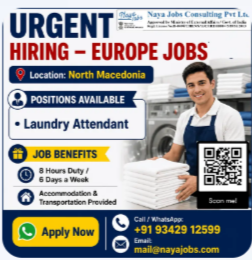 URGENT HIRING FOR EUROPE JOBS Laundry Attendant Commis Chef Waiter