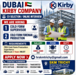 URGENT REQUIREMENT – DUBAI