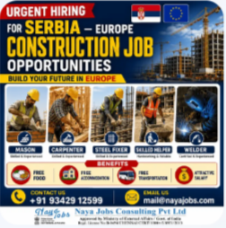 URGENT REQUIREMENT FOR CONSTRUCTION JOB IN SERBIA