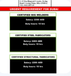 URGENT REQUIREMENT FOR DUBAI