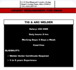 URGENT REQUIREMENT FOR OMAN