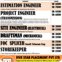URGENT REQUIREMENT FOR SAUDI ARABIA