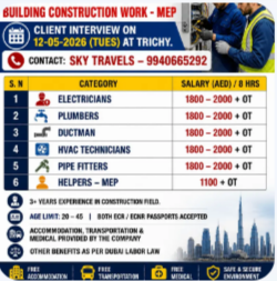 Urgently Required For Leading Company – Dubai.
