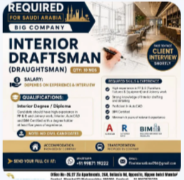 URGENTLY REQUIRED FOR SAUDI ARABIA – BIG COMPANY FACE TO FACE CLIENT INTERVIEW SHORTLY