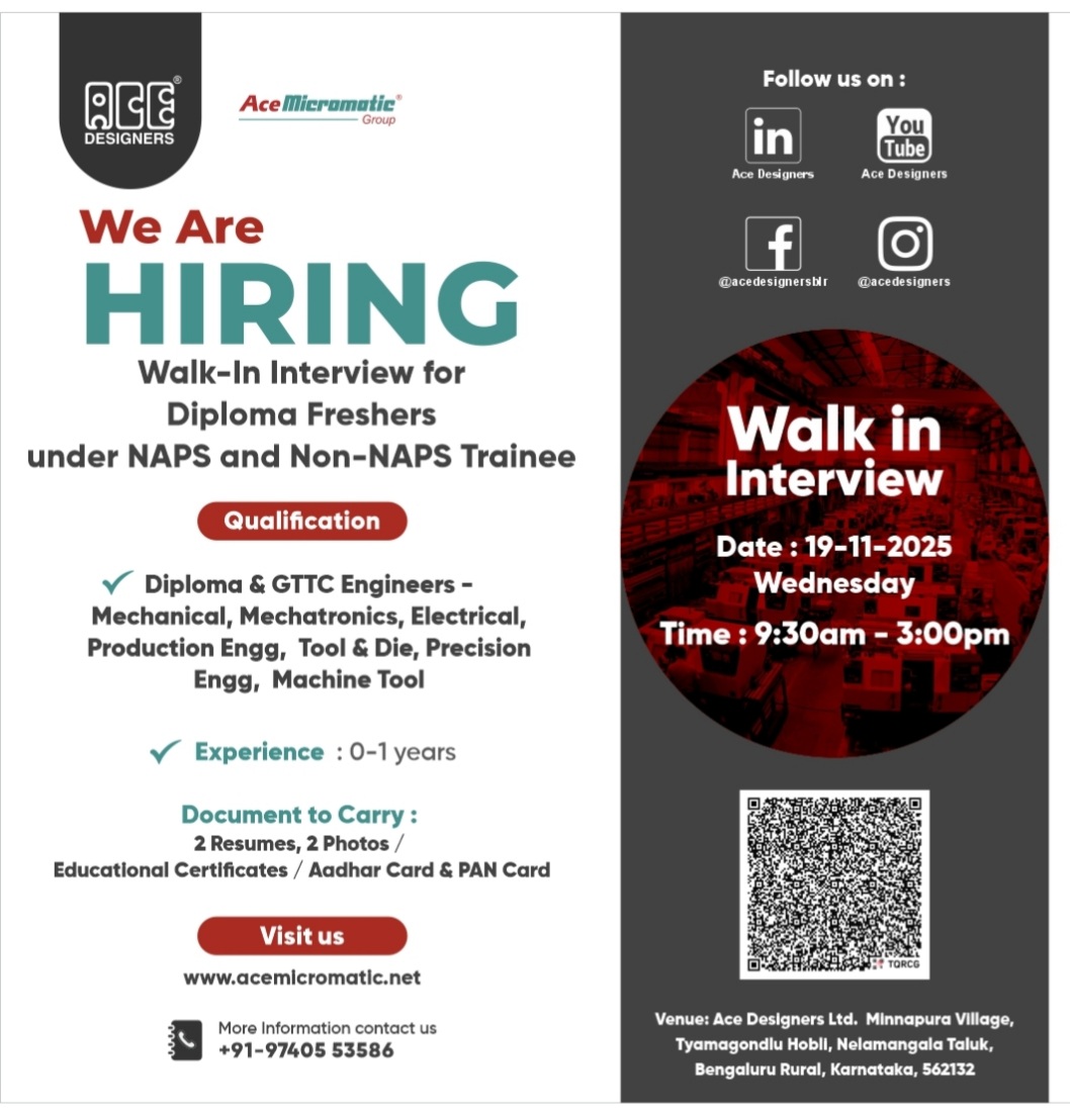 WALK IN INTERVIEW