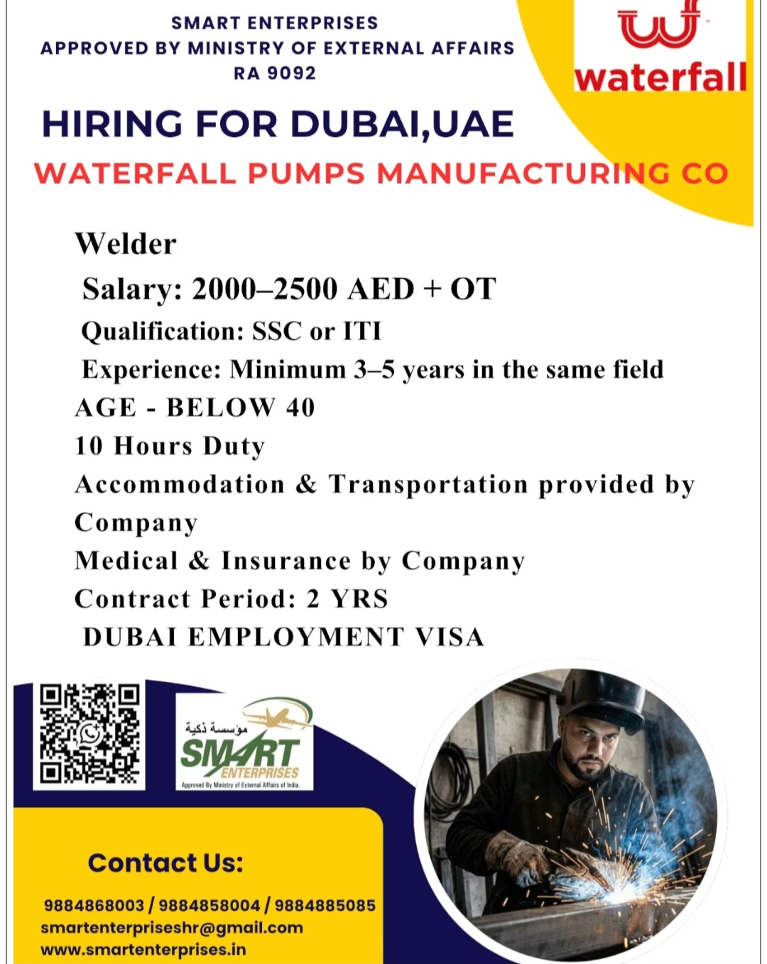 WATERFALL PUMPS MANUFACTURING CO IS HIRING FOR UAE