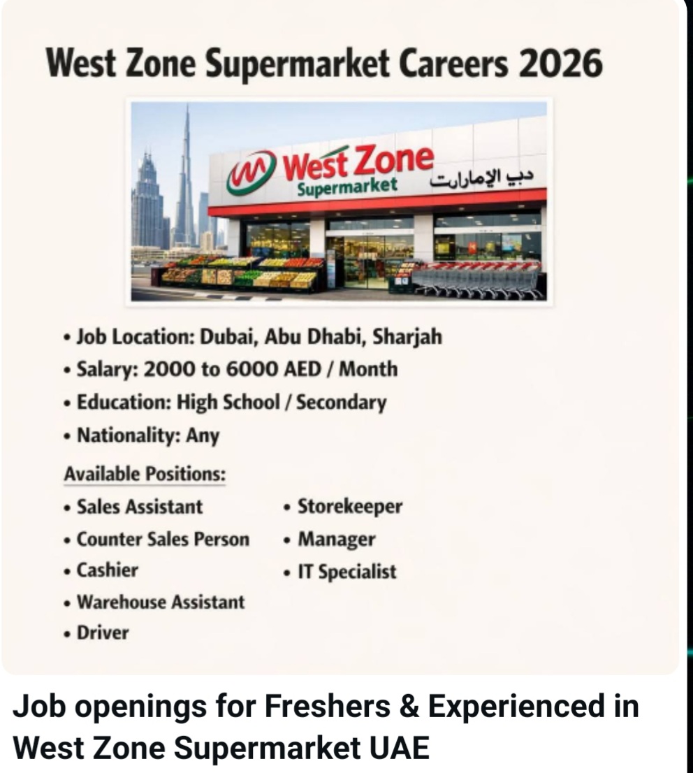 WEST ZONE SUPERMARKET CAREERS 2026