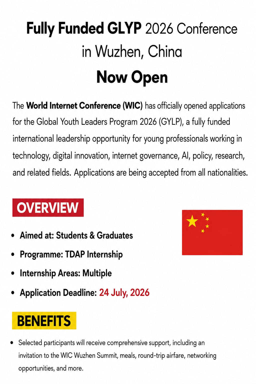 WIC Global Youth Leadership Program 2026 in China (Fully Funded)