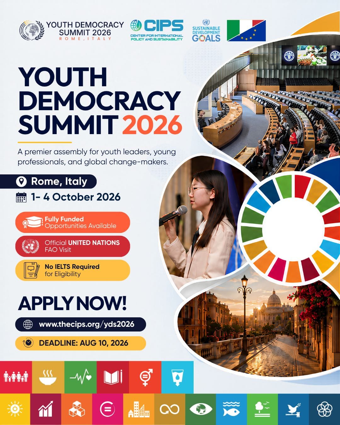 Youth Democracy Summit 2026 in Italy (YDS Rome)