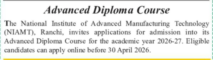 Advanced Diploma Course Admission Open