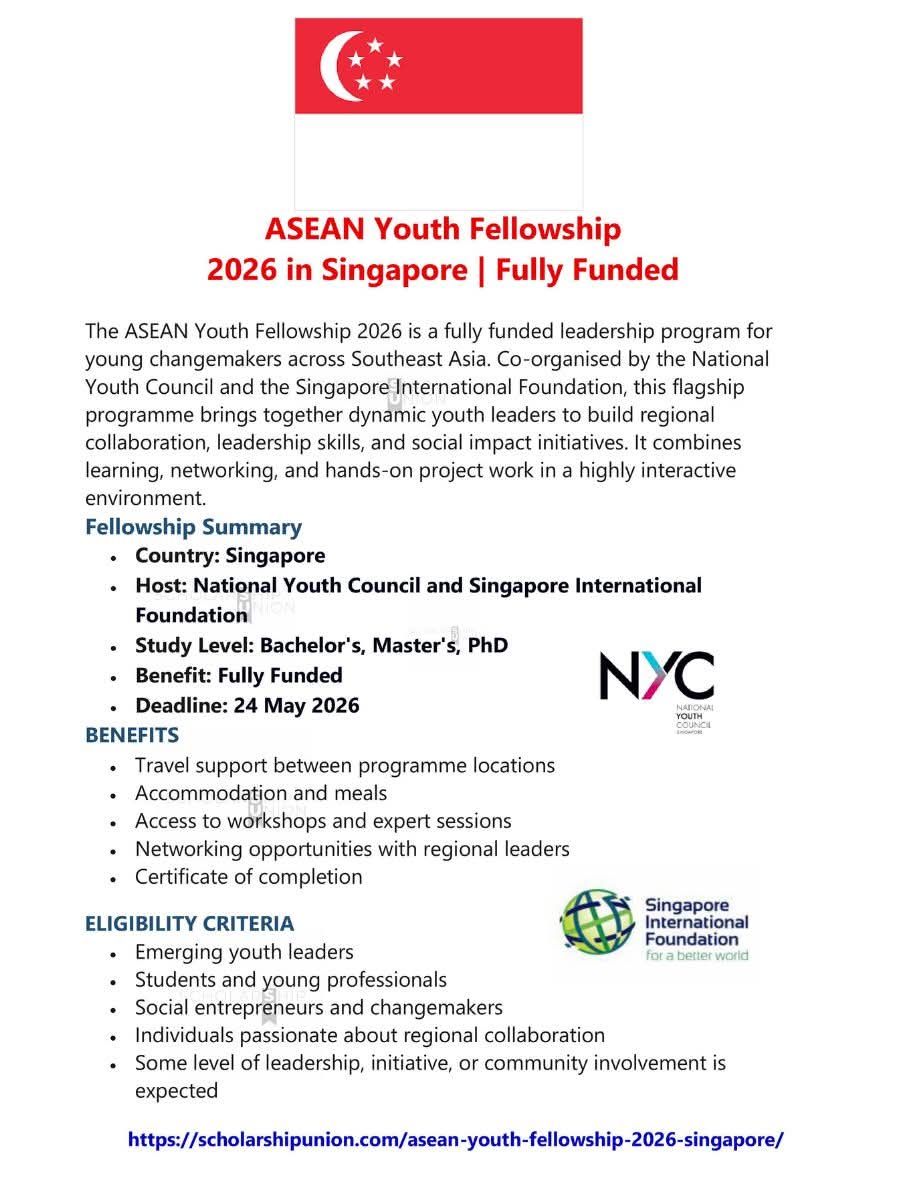 ASEAN Youth Fellowship 2026 in Singapore