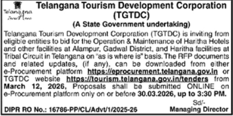 Bid for Operation & Maintenance Hotels