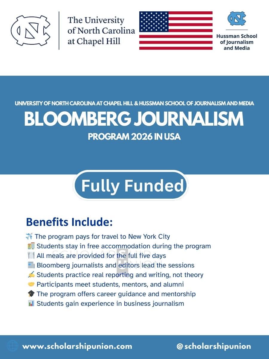 Bloomberg Journalism Program 2026 In New York, USA