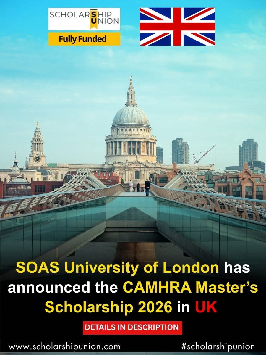 CAMHRA Masters Scholarship 2026 in UK