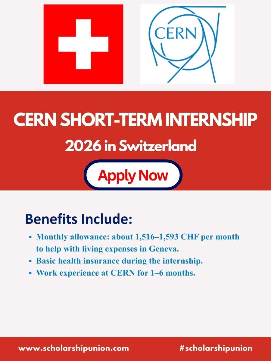 CERN Short-Term Internship 2026 in Switzerland