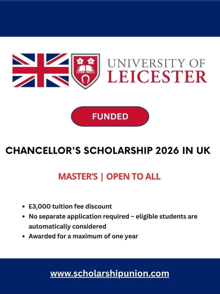 Chancellor’s Scholarship 2026 in UK