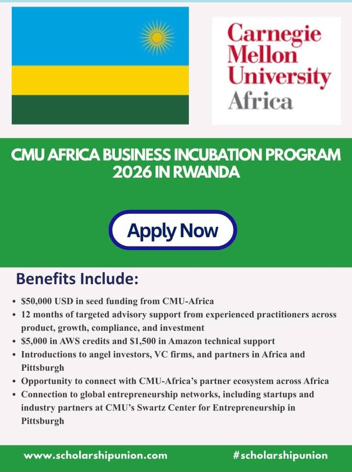 CMU Africa Business Incubation Program 2026 in Rwanda