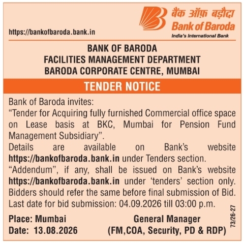 Commercial Office Space Lease Procurement Notice by BOB