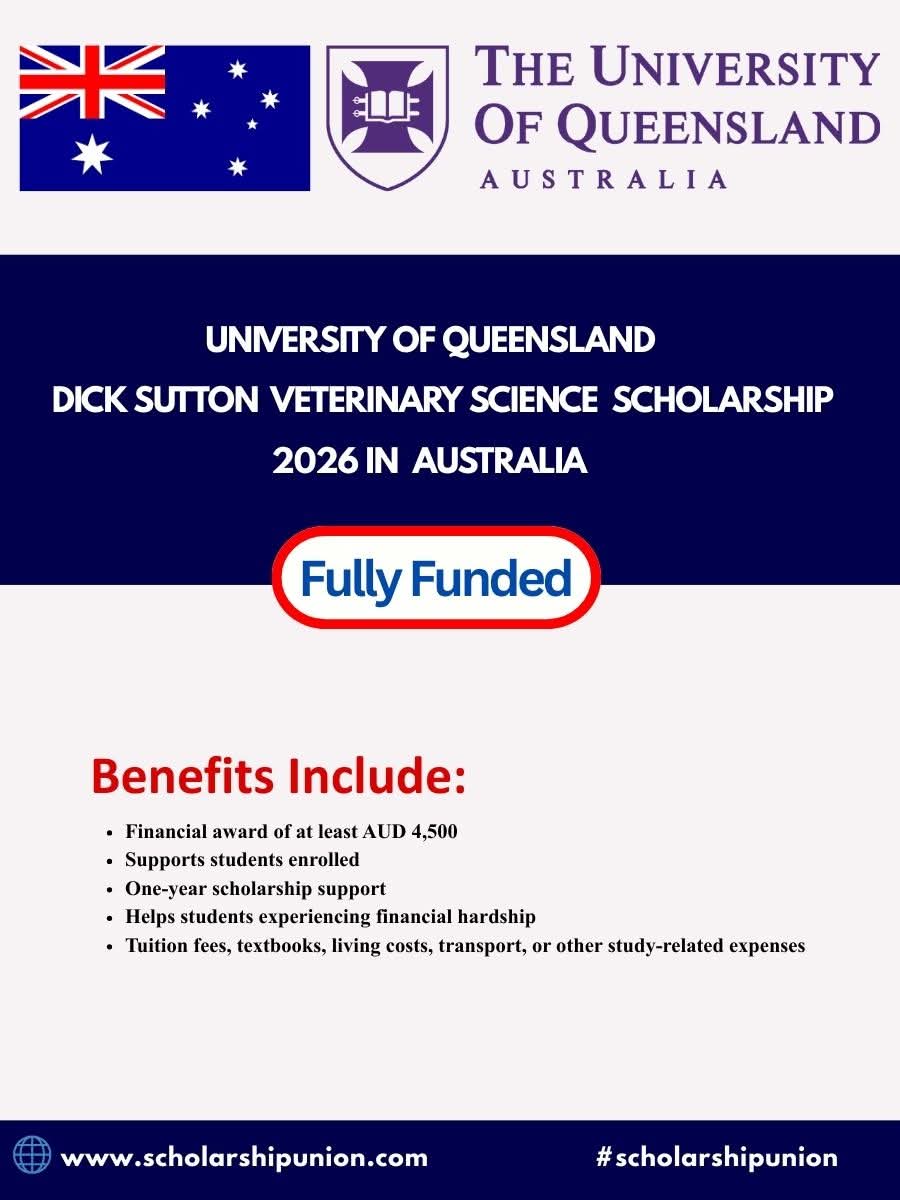 Dick Sutton Veterinary Science Scholarship 2026 in Australia